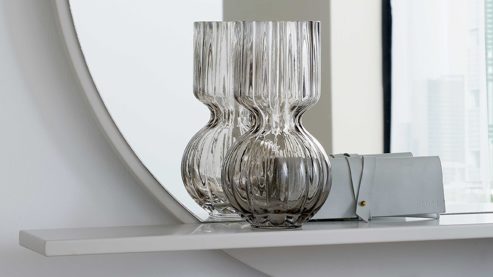 Garderoben-Set Interliving aus Holz in Weiß Interliving Garderoben Serie 6013 - GarderobenSet Sahara Creme & Granitfurnier - vierteilig