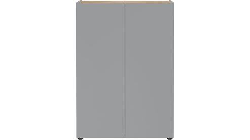 Schuhschrank KAWOO aus Holz in Grau KAWOO Garderobenprogramm GW-Alviano - Schuhschrank Naturgrau & Navarra Eiche - ca. 74 x 105 cm