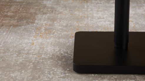 Couchtisch Interliving aus Keramik in Dunkelgrau Interliving Couchtisch Serie 6228 mit Liftfunktion titanfarbene Keramik & schwarzer Stahl - ca. 80 x 80 cm