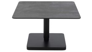 Couchtisch Interliving aus Keramik in Dunkelgrau Interliving Couchtisch Serie 6228 mit Liftfunktion titanfarbene Keramik & schwarzer Stahl - ca. 80 x 80 cm