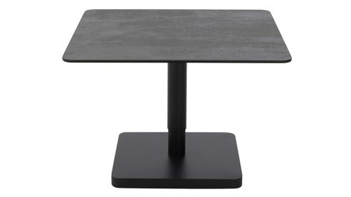 Couchtisch Interliving aus Keramik in Dunkelgrau Interliving Couchtisch Serie 6228 mit Liftfunktion titanfarbene Keramik & schwarzer Stahl - ca. 80 x 80 cm