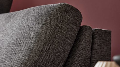 Schlafsofa Interliving aus Stoff in Anthrazit Interliving Schlafsofa Serie 4700 - Schlafsofa 140LÄ anthrazitfarbener Bezug Balu & Aluminiumfüße - Breite ca. 208 cm