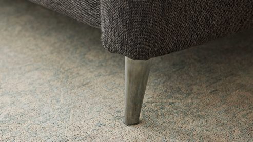 Schlafsofa Interliving aus Stoff in Anthrazit Interliving Schlafsofa Serie 4700 - Schlafsofa anthrazitfarbener Bezug Balu & Aluminiumfüße - Breite ca. 228 cm