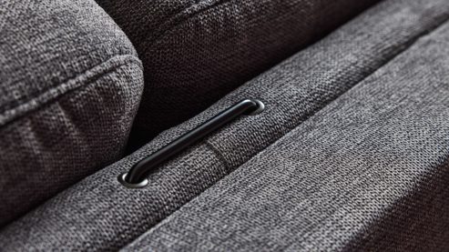 Schlafsofa Interliving aus Stoff in Anthrazit Interliving Schlafsofa Serie 4700 - Schlafsofa 160LÄ anthrazitfarbener Bezug Balu & Aluminiumfüße - Breite ca. 228 cm