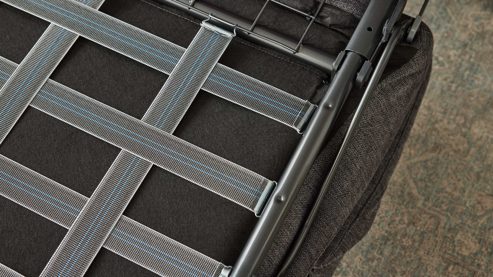 Schlafsofa Interliving aus Stoff in Anthrazit Interliving Schlafsofa Serie 4700 - Schlafsofa anthrazitfarbener Bezug Balu & Aluminiumfüße - Breite ca. 228 cm