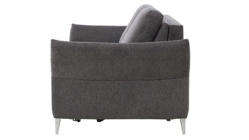 Schlafsofa Interliving aus Stoff in Anthrazit Interliving Schlafsofa Serie 4700 - Schlafsofa 160LÄ anthrazitfarbener Bezug Balu & Aluminiumfüße - Breite ca. 228 cm