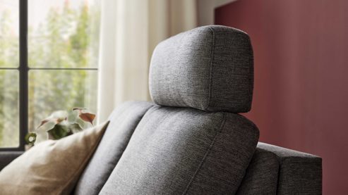 Kopfstütze Interliving aus Stoff in Anthrazit Interliving Schlafsofa Serie 4700 - Kopfstütze anthrazitfarbener Bezug Balu