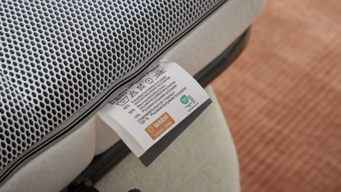 Schlafsofa Interliving aus Stoff in Anthrazit Interliving Schlafsofa Serie 4700 - Schlafsofa 160LÄ anthrazitfarbener Bezug Balu & Aluminiumfüße - Breite ca. 228 cm