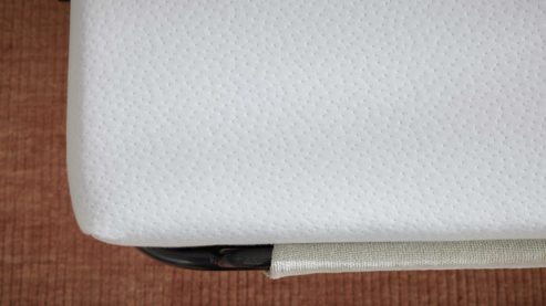 Schlafsofa Interliving aus Stoff in Weiß Interliving Schlafsofa Serie 4700 - Schlafsofa 120LÄ naturweißes Flachgewebe Cyber & schwarze Aluminiumfüße - Breite ca. 188 cm