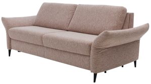 Schlafsofa Interliving aus Stoff in Rosa Interliving Schlafsofa Serie 4700 - Schlafsofa 140LÄ sienafarbener Webstoff Loft & schwarze Aluminiumfüße - Breite ca. 208 cm