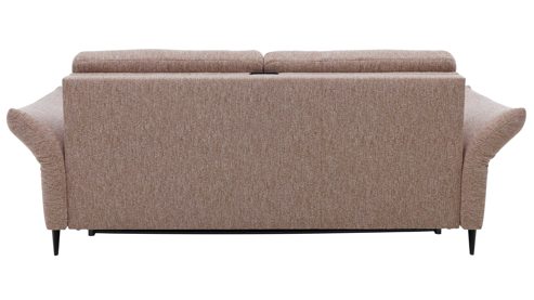 Schlafsofa Interliving aus Stoff in Rosa Interliving Schlafsofa Serie 4700 - Schlafsofa 140LÄ sienafarbener Webstoff Loft & schwarze Aluminiumfüße - Breite ca. 208 cm