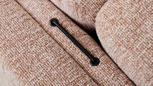 Schlafsofa Interliving aus Stoff in Rosa Interliving Schlafsofa Serie 4700 - Schlafsofa sienafarbener Webstoff Loft & schwarze Aluminiumfüße - Breite ca. 228 cm