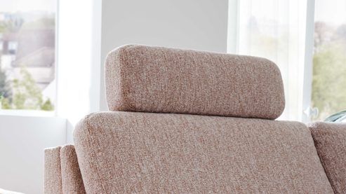 Kopfstütze Interliving aus Stoff in Rosa Interliving Schlafsofa Serie 4700 - Kopfstütze sienafarbener Webstoff Loft