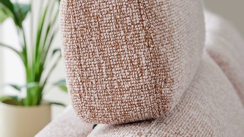 Kopfstütze Interliving aus Stoff in Rosa Interliving Schlafsofa Serie 4700 - Kopfstütze sienafarbener Webstoff Loft