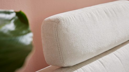 Kopfstütze Interliving aus Stoff in Weiß Interliving Schlafsofa Serie 4700 - Kopfstütze naturweißes Flachgewebe Cyber