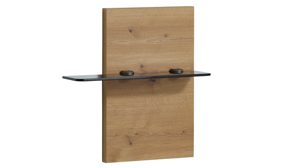 Paneel Interliving aus Holz in Holzfarben Interliving Schlafzimmer Serie 1034 – Paneel-Set Bianco Eiche & Rauchglas – zweiteilig