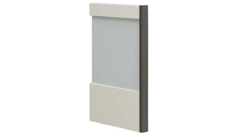 Paneel Interliving aus Holz in Weiß Interliving Schlafzimmer Serie 1033 – Paneel-Set weißes Glas & Holz – zweiteilig