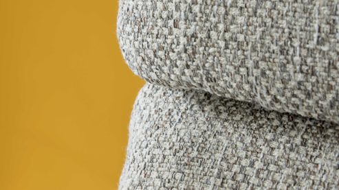 Relaxsessel Interliving aus Stoff in Hellgrau Interliving Sessel Serie 4565 silberfarbener Webstoff Jazz & schwarzer Sternfuß