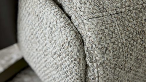 Relaxsessel Interliving aus Stoff in Hellgrau Interliving Sessel Serie 4565 silberfarbener Webstoff Jazz & schwarzer Sternfuß