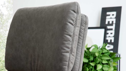 Relaxsessel Interliving aus Stoff in Dunkelgrau Interliving Sessel Serie 4565 grauer Bezug Clint & schwarzer Sternfuß