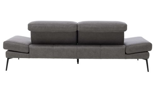 Zweisitzer Interliving aus Stoff in Dunkelgrau Interliving Sofa Serie 4460 - Zweisitzer SR90 grauer Bezug Clint & schwarze Metallfüße - Länge ca. 266 cm