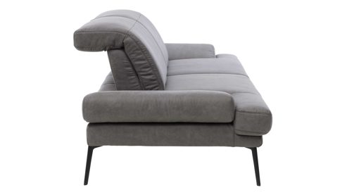 Zweisitzer Interliving aus Stoff in Dunkelgrau Interliving Sofa Serie 4460 - Zweisitzer SR70 grauer Bezug Clint & schwarze Metallfüße - Länge ca. 232 cm