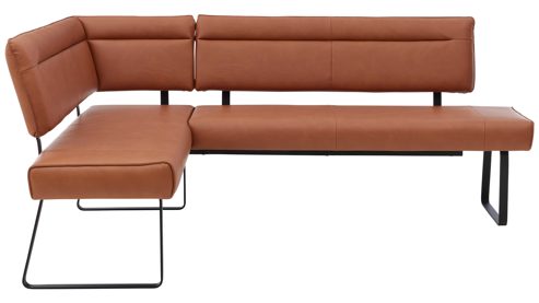 Tischgruppe Interliving aus Holz in Holzfarben Interliving Esszimmer Serie 5505 - Essgruppe mit Eckbank und Stühlen Flachgewebe, Mikrofaser, Artisaneiche & Metall - sechsteilig