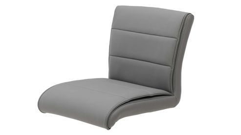 Barstuhl Interliving aus Kunstfaser in Grau Interliving Esszimmer Serie 5122 – Barstuhl graue Mikrofaser Delphin & gebürsteter Edelstahl