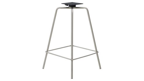 Barstuhl Interliving aus Kunstfaser in Grau Interliving Esszimmer Serie 5122 – Barstuhl ST67 graue Mikrofaser Delphin & gebürsteter Edelstahl