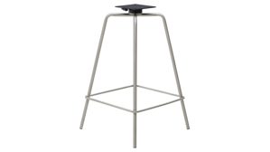 Barstuhl Interliving aus Kunstfaser in Grau Interliving Esszimmer Serie 5122 – Barstuhl ST67 graue Mikrofaser Delphin & gebürsteter Edelstahl