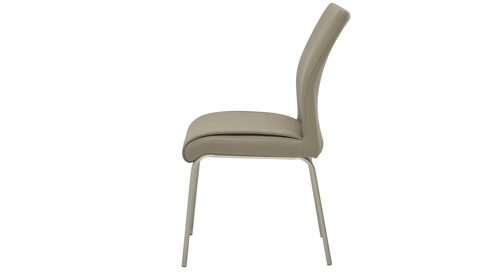 Tischgruppe Interliving aus Holz in Schwarz Interliving Esszimmer Serie 5122 – Essgruppe mit sechs Stühlen schwarzes Glas, fangofarbenes Kunstleder & Edelstahl