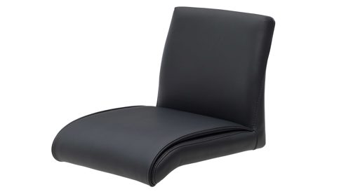 Barstuhl Interliving aus Kunstfaser in Schwarz Interliving Esszimmer Serie 5122 – Barhocker ST69 schwarzes Kunstleder LEA-TEX & gebürsteter Edelstahl