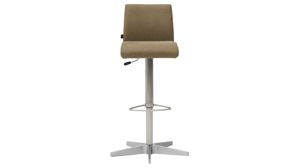 Barstuhl Interliving aus Kunstfaser in Grün Interliving Esszimmer Serie 5122 – Barhocker ST52 mit Liftfunktion farngrüne Mikrofaser & gebürsteter Edelstahl