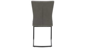 Schwingstuhl Interliving aus Kunstfaser in Dunkelgrau Interliving Esszimmer Serie 5122 – Schwingstuhl onyxschwarze Mikrofaser & mattschwarzes Metall