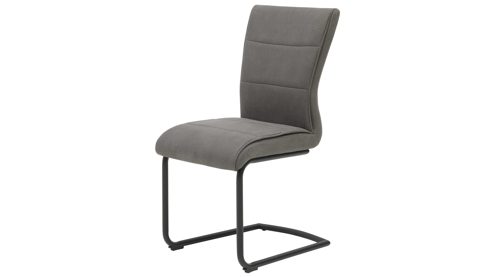 Tischgruppe Interliving aus Glas in Schwarz Interliving Esszimmer Serie 5122 – Essgruppen mit Schwingstühlen schwarzes Glas & Metall - ca. 160 x 90 cm