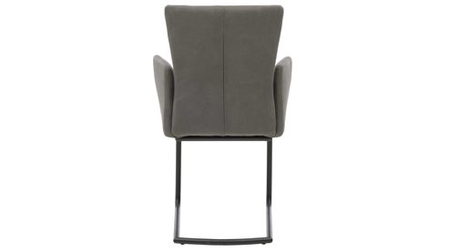Schwingstuhl Interliving aus Kunstfaser in Dunkelgrau Interliving Esszimmer Serie 5122 – Armlehn-Schwingstuhl onyxschwarze Mikrofaser & mattschwarzes Metall
