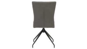 Vierfußstuhl Interliving aus Kunstfaser in Dunkelgrau Interliving Esszimmer Serie 5122 – Polsterstuhl 38FIX onyxschwarze Mikrofaser & mattschwarzes Metall