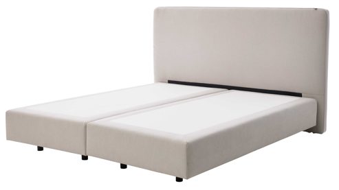 Boxspringbett Interliving aus Stoff in Beige Interliving Bettensystem Serie 1420 - Boxspringbett naturfarbener Stoffbezug Cleo - Liegefläche ca. 180 x 200 cm