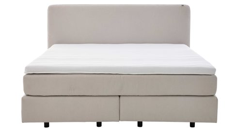 Boxspringbett Interliving aus Stoff in Beige Interliving Bettensystem Serie 1420 - Boxspringbett naturfarbener Stoffbezug Cleo - Liegefläche ca. 180 x 200 cm