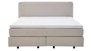 Boxspringbett Interliving aus Stoff in Beige Interliving Bettensystem Serie 1420 - Boxspringbett naturfarbener Stoffbezug Cleo - Liegefläche ca. 180 x 200 cm