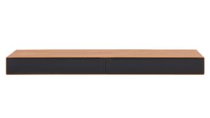 Wohnwand Interliving aus Holz in Holzfarben Interliving Wohnzimmer Serie 2033 - Wohnwand V12601 Asteiche - dreiteilig, Breite ca. 303 cm