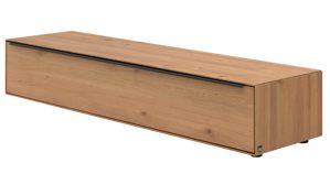 Wohnwand Interliving aus Holz in Holzfarben Interliving Wohnzimmer Serie 2033 - Wohnwand Asteiche - dreiteilig, Breite ca. 303 cm