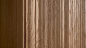 Wohnwand Interliving aus Holz in Holzfarben Interliving Wohnzimmer Serie 2033 - Wohnwand Asteiche - dreiteilig, Breite ca. 303 cm