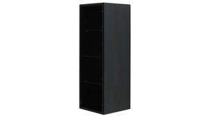 Vitrine Interliving aus Holz in Schwarz Interliving Wohnzimmer Serie 2033 - Hängevitrine 126813 dunkelgraues Glas & schwarze Asteiche - eine Tür, Breite ca. 42 cm