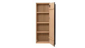 Wohnwand Interliving aus Holz in Holzfarben Interliving Wohnzimmer Serie 2033 - Wohnwand V12605 Asteiche - dreiteilig, Breite ca. 296 cm