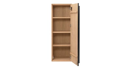Wohnwand Interliving aus Holz in Holzfarben Interliving Wohnzimmer Serie 2033 - Wohnwand V12605 Asteiche - dreiteilig, Breite ca. 296 cm