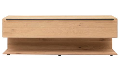 Wohnwand Interliving aus Holz in Holzfarben Interliving Wohnzimmer Serie 2033 - Wohnwand V12605 Asteiche - dreiteilig, Breite ca. 296 cm