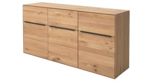 Sideboard Interliving aus Holz in Holzfarben Interliving Wohnzimmer Serie 2033 - Sideboard Asteiche - drei Türen, Breite ca. 182 cm