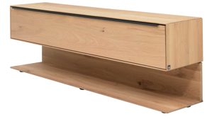Lowboard Interliving aus Holz in Holzfarben Interliving Wohnzimmer Serie 2033 - Lowboard 126907 Asteiche - eine Klapptür, Länge ca. 182 cm