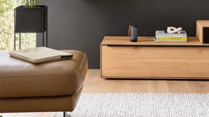 Lowboard Interliving aus Holz in Holzfarben Interliving Wohnzimmer Serie 2033 - Lowboard Asteiche - eine Klapptür, Länge ca. 182 cm